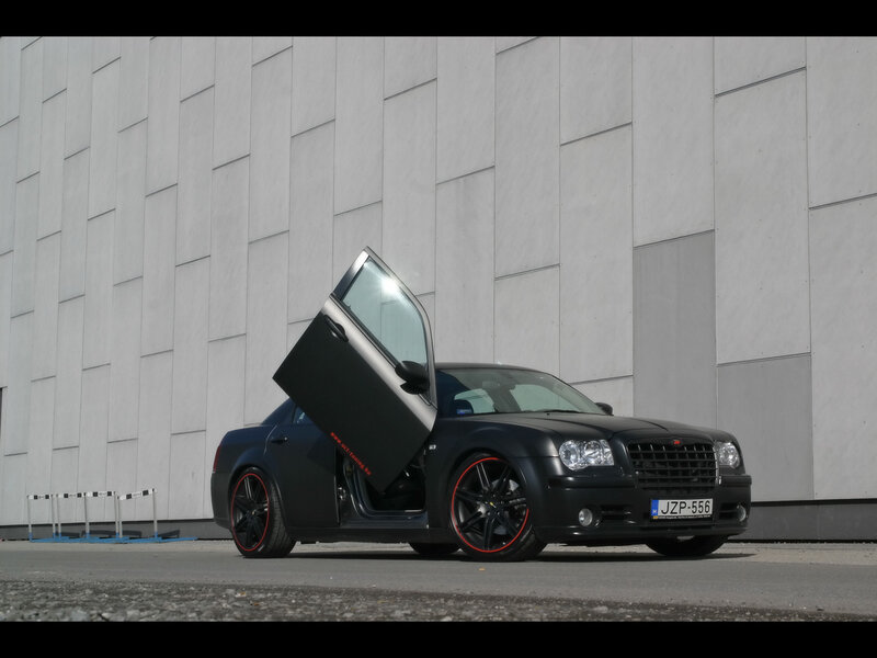 Black car with open door