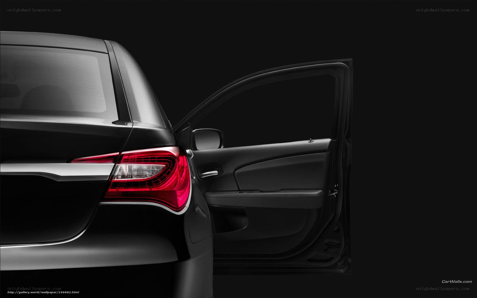 Black car with open door