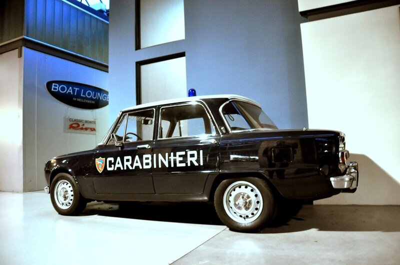 Black Carabinieri car on display