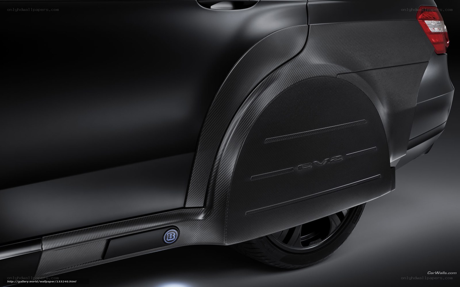 Black carbon fiber car body