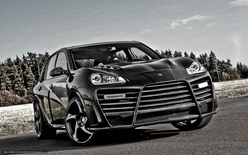 Black Carbon-fiber Car — Dramatic, Afternoon