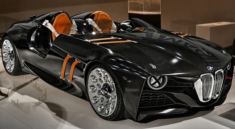 Black Carbon-fiber Concept Car — Dramatic