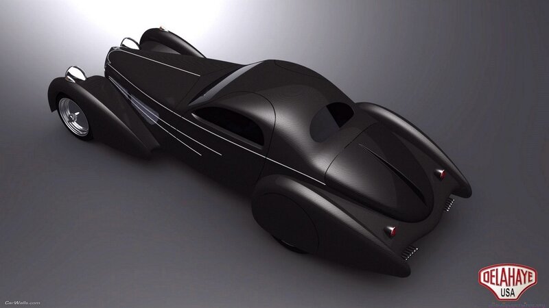 Black carbon fiber concept car