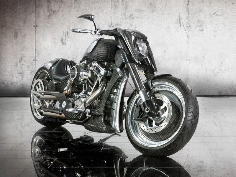 Black Carbon-fiber Motorcycle