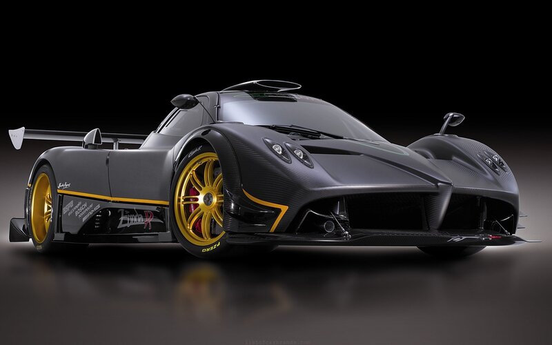 Black Carbon-fiber Race Car — Dramatic