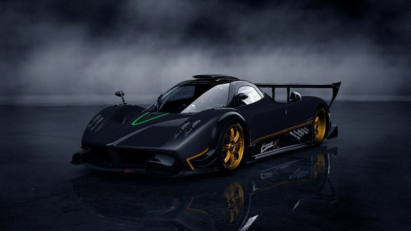black carbon fiber race car