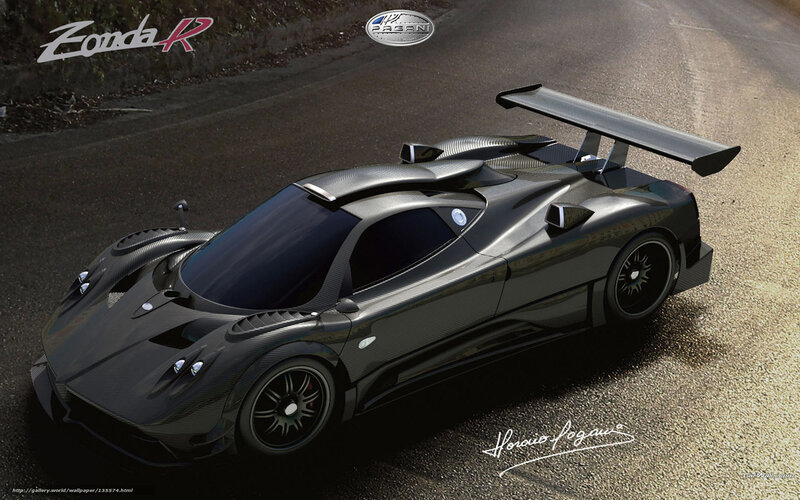Black Carbon-fiber Sports Car — Dramatic, 3d Render, Large Rear Wing