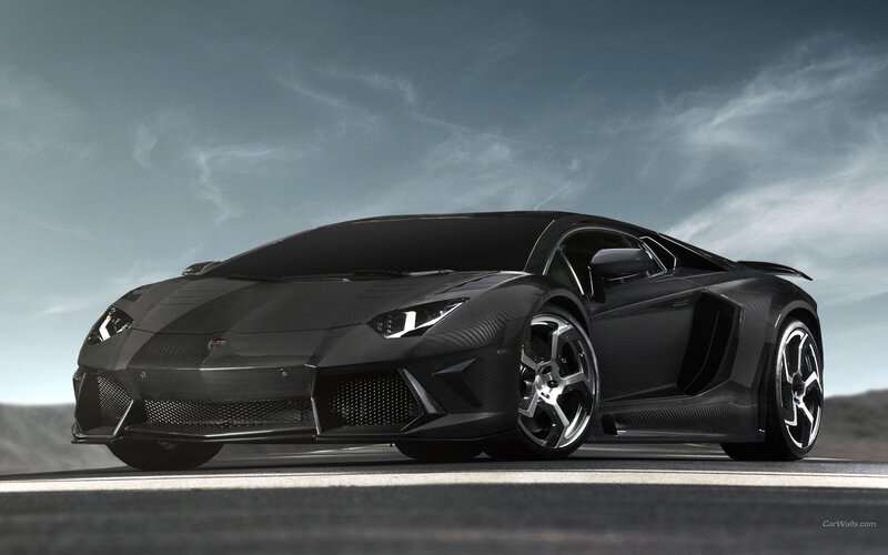 Black Carbon-fiber Sports Car — Dramatic, Photograph, Road, Sky, Gray