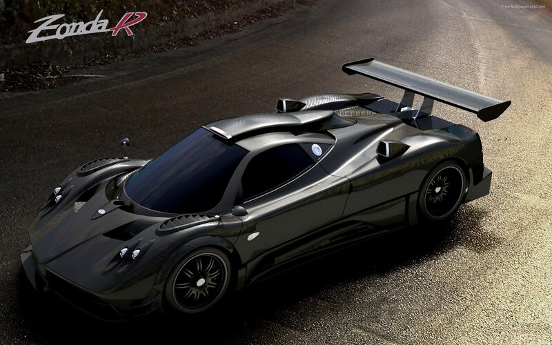 Black Carbon-fiber Sports Car — Dramatic