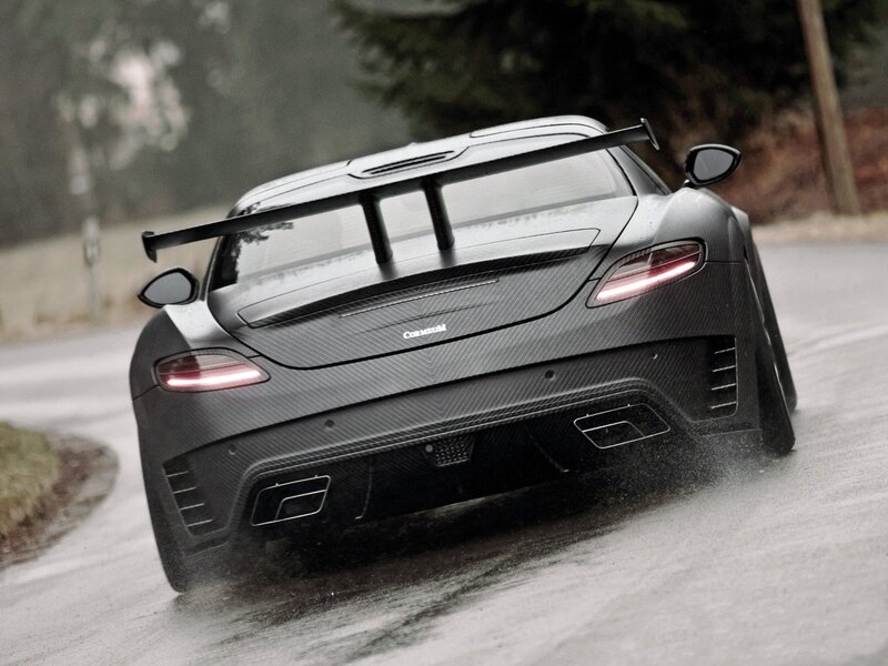 Black Carbon-fiber Sports Car — Dynamic, Photograph