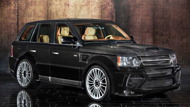 Black Carbon-fiber SUV — Dramatic, Photograph