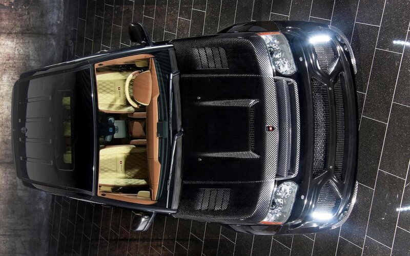 Black Carbon-fiber SUV — Dramatic