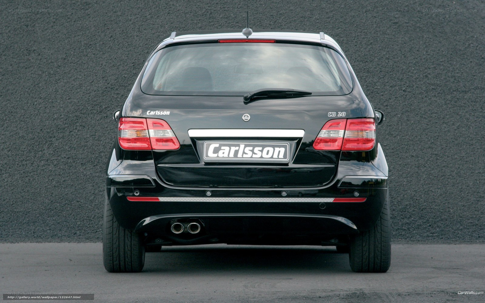 black carlsson car rear view