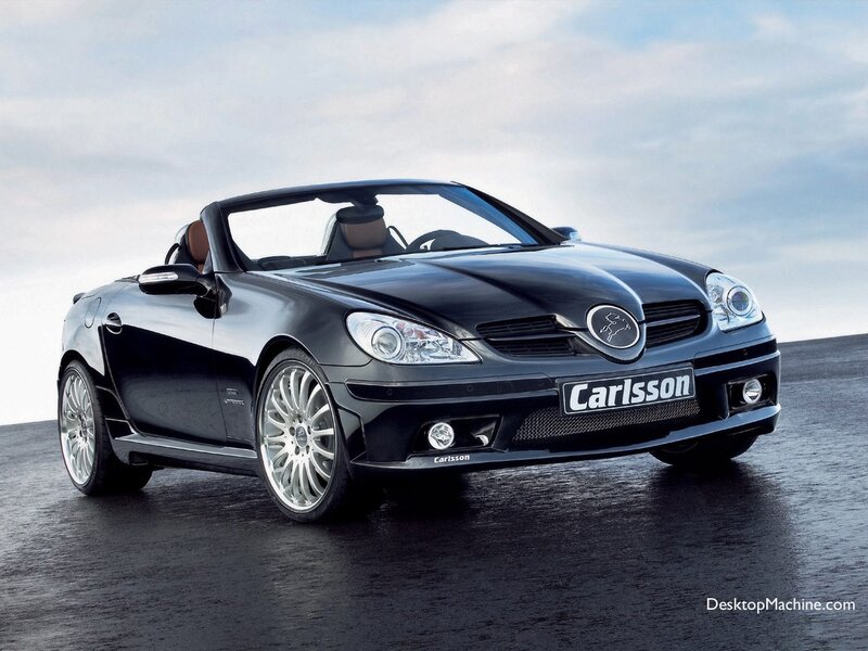 black carlsson convertible sports car