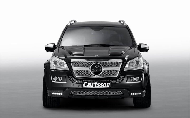 black carlsson suv front view