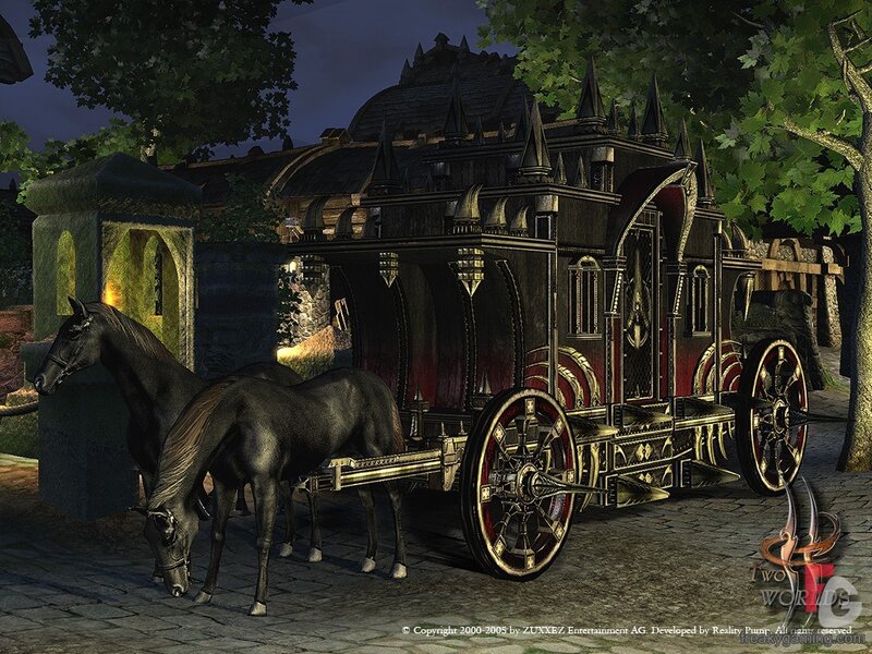 Black Carriage with Horses