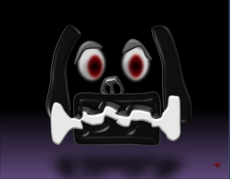 Black Cartoon Monster