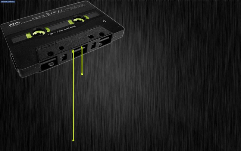 Black Cassette Tape — Dramatic, Digital Art