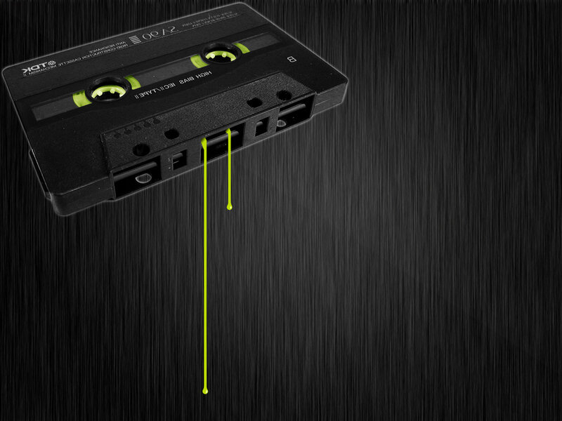 Black Cassette Tape — Dramatic, Photograph