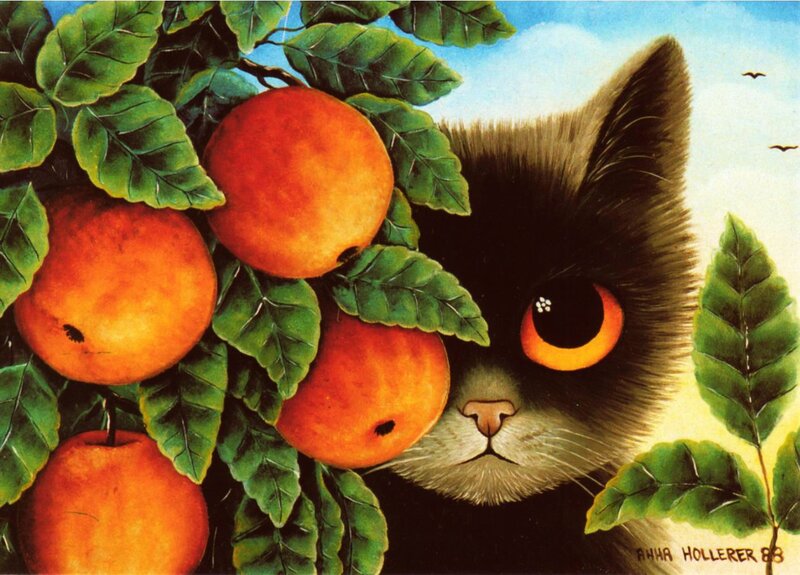 Black Cat Among Oranges