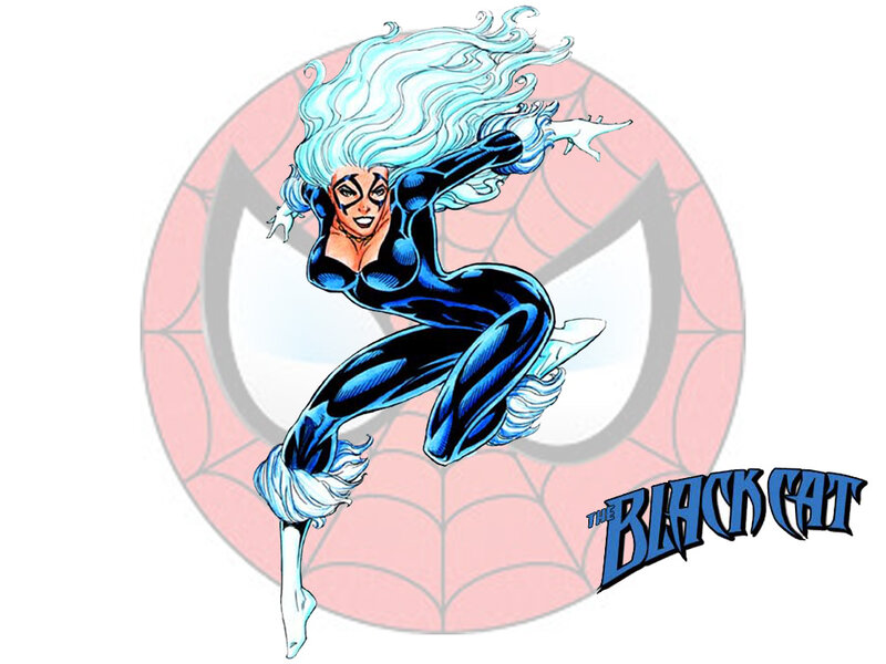 Black Cat Character — Blue