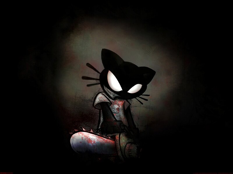 Black Cat Character — Dramatic, Dark