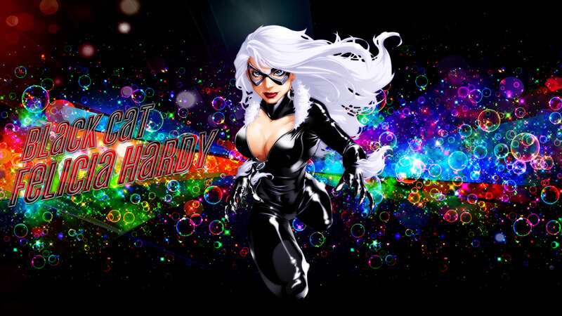 Black Cat Character — Dynamic, Vibrant