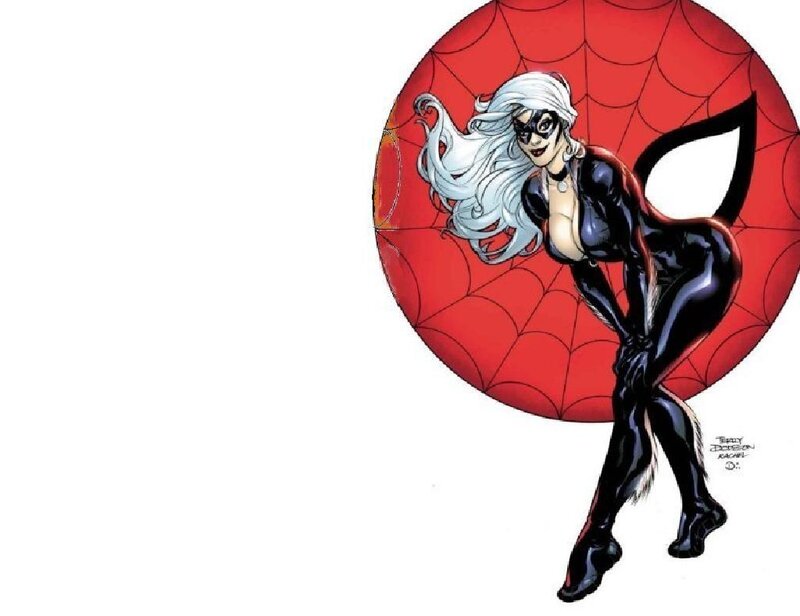 Black Cat Character — Red