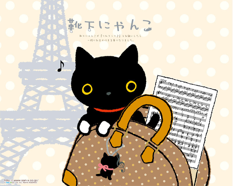 Black Cat in Bag — Whimsical