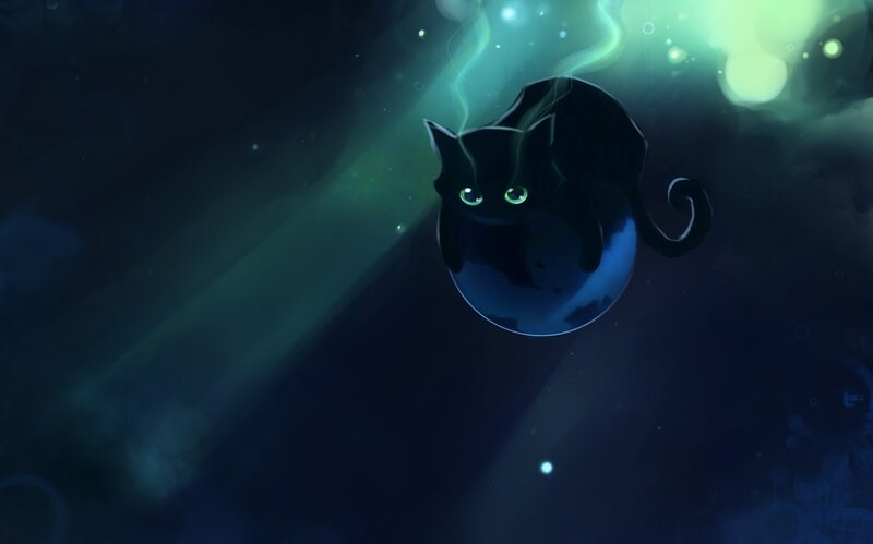 Black Cat in Bubble