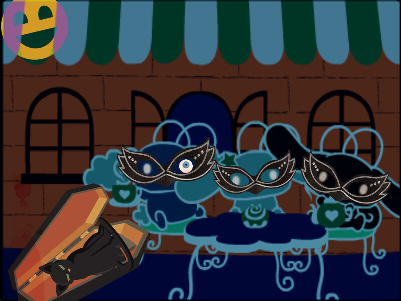 Black Cat in Coffin