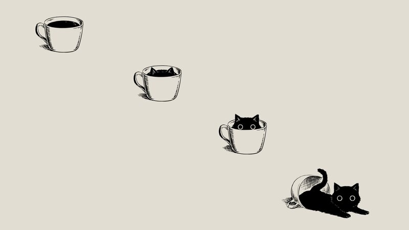 Black Cat in Cups