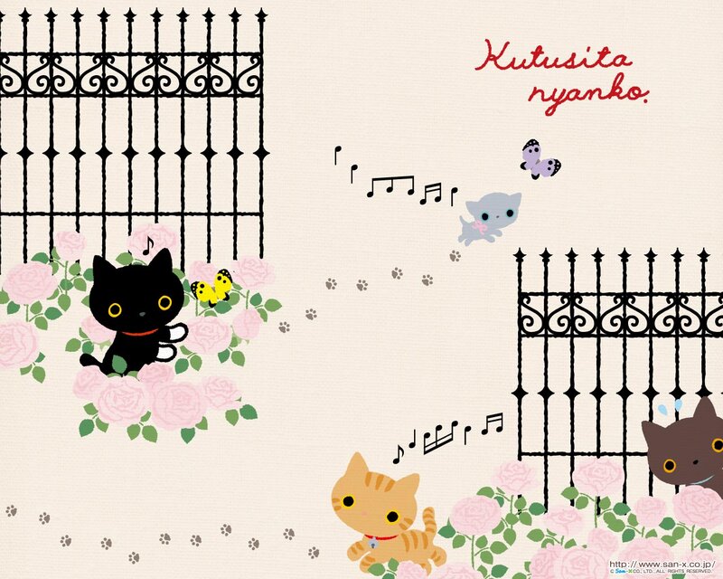 Black Cat in Roses