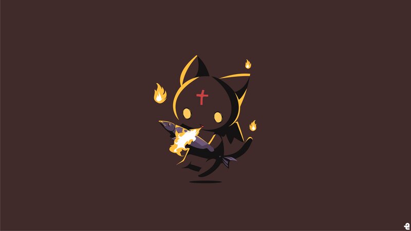 Black Cat-like Creature — Brown