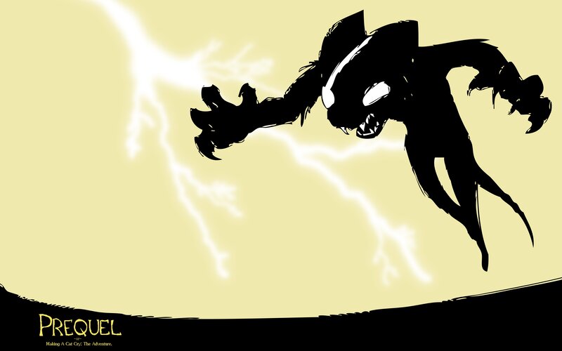 Black Cat-like Creature — Yellow
