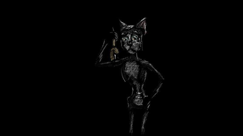 Black Cat-like Figure