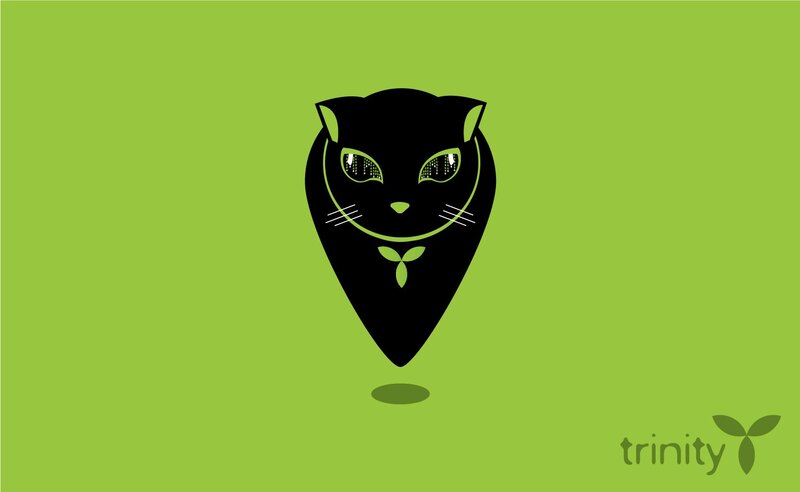 Black Cat Logo — Green