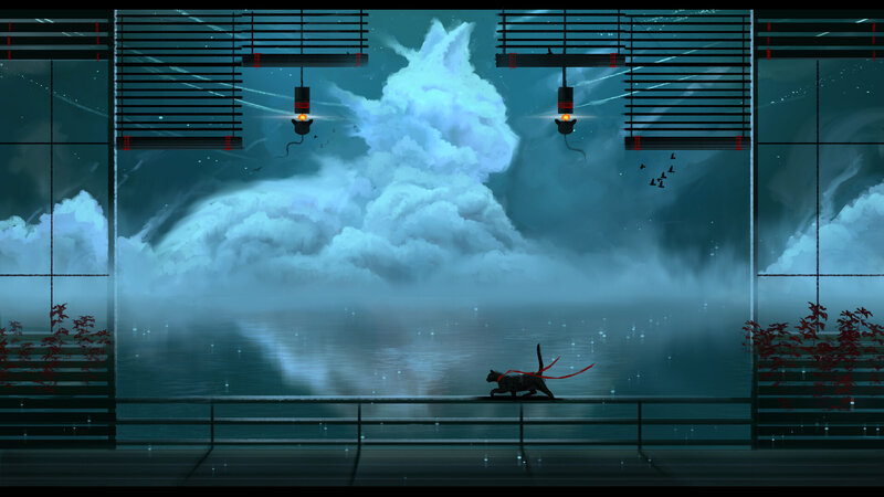 Black Cat on Platform