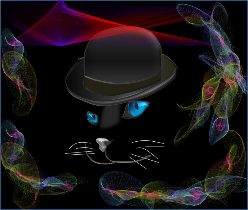 Black Cat with Bowler Hat