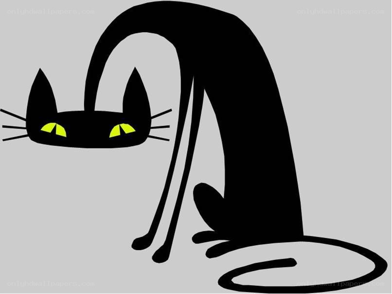 black cat with glowing eyes