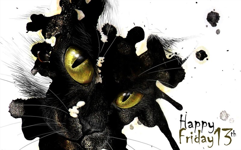 Black Cat with Yellow Eyes — Dramatic, Digital Art, Whiskers