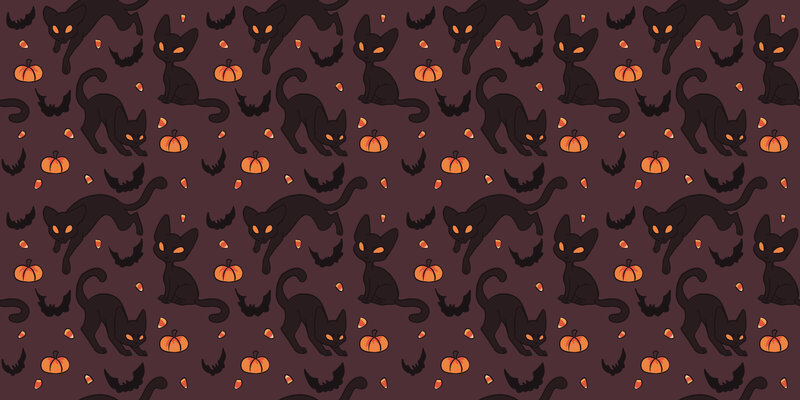 Black Cats and Pumpkins — Brown