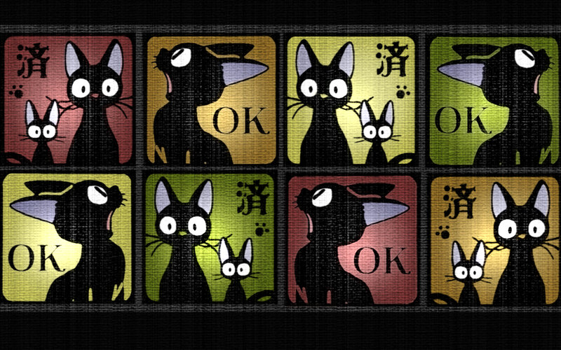 Black Cats in Panels