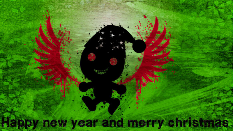 Black Character with Red Wings