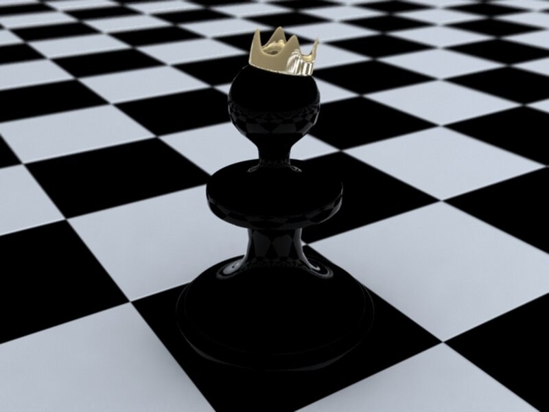 black chess king with crown