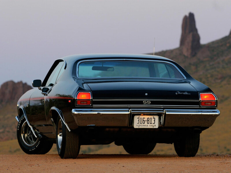 Black Chevelle SS in desert