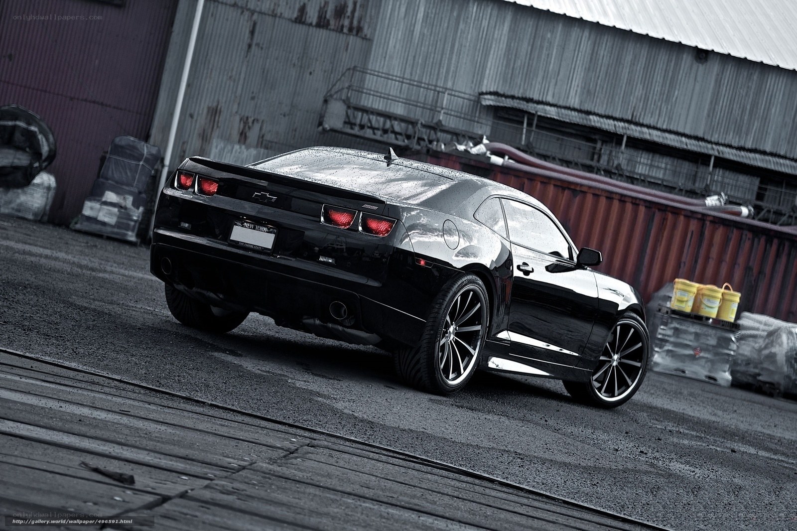 black chevrolet camaro