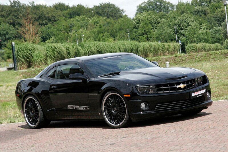 Black Chevrolet Camaro — Calm, Afternoon, Photograph, Car, Trees, Grass