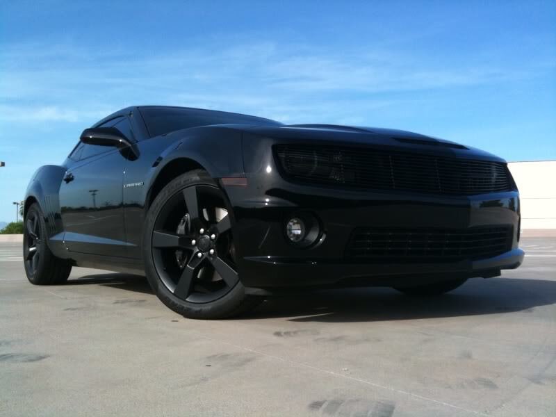black chevrolet camaro car