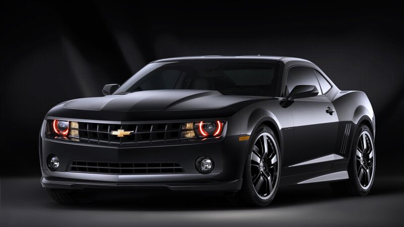 black chevrolet camaro car